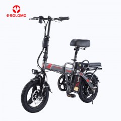 Bicicleta Eléctrica Plegable adulto E-solomo EB09 14 Pulgadas 25KM/H Motor 350W Electronica y Manual E-bike