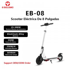 Bicicleta Eléctrica Plegable Pequeño E-solomo EB08 8 Pulgadas 25KM/H Motor 350W Electronica E-bike